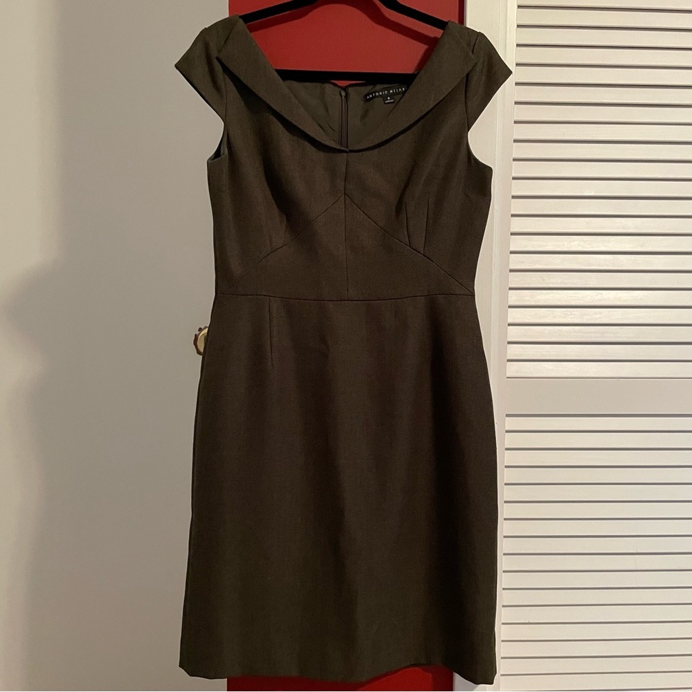 Antonio Melani brown/Olive professional sheath dress